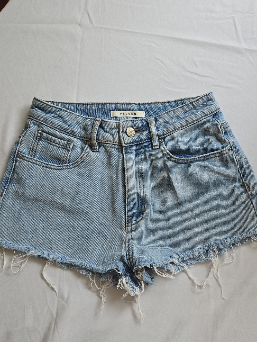 PacSun Light Wash High-Rise Denim Cutoff Shorts